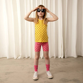 Mini Rodini - Polka Dot Shorts Radlerhose aus Bio-Baumwolle in Pink - 9 Monate - 1.5 Jahre (80/86) - 7332754587333 - littlehipstar.com