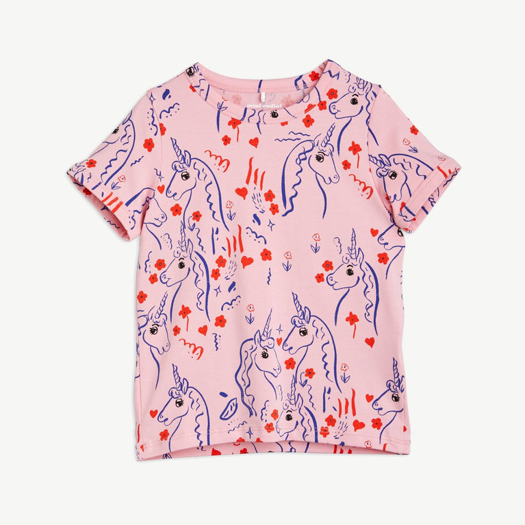 Mini Rodini - Scottish Unicorns Shirt aus Bio-Baumwolle in Pink - 9 Monate - 1.5 Jahre (80/86) - 7332754574067 - littlehipstar.com