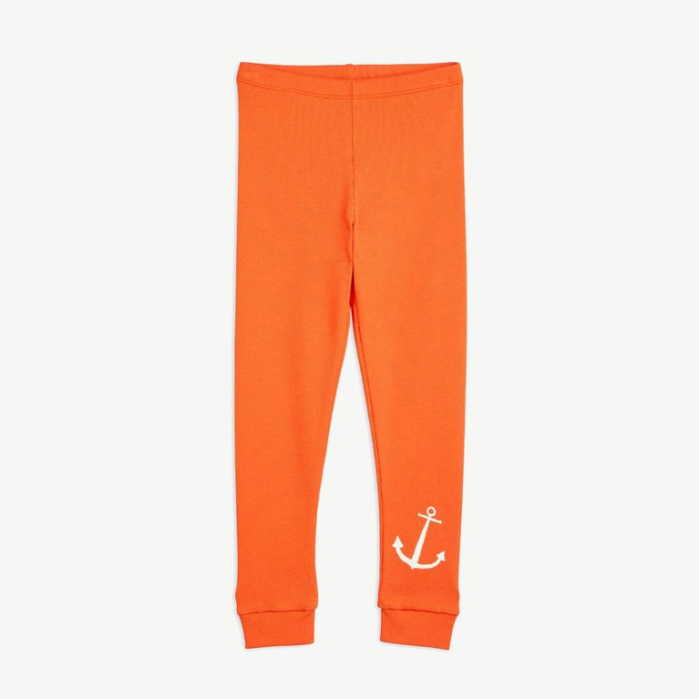 Mini Rodini - Skipper Gerippte Leggings aus Bio-Baumwolle in Rot - 3-5 Jahre (104/110) - 7332754603828 - littlehipstar.com
