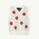 Mini Rodini - Strawberries Pullunder aus Bio-Baumwolle in Offwhite/Rot - 1.5-3 Jahre (92/98) - 7332754592733 - littlehipstar.com