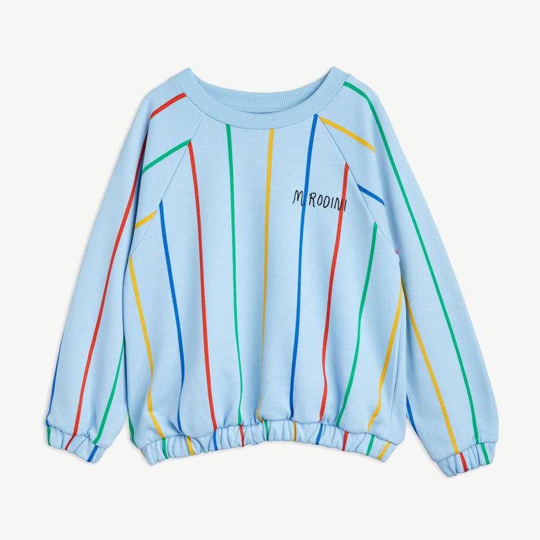 Mini Rodini - Stripe Sweatshirt aus Bio-Baumwolle in Blau - 7-9 Jahre (128/134) - 7332754601657 - littlehipstar.com