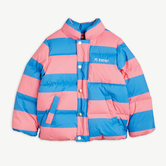 Mini Rodini - Stripe Winterjacke aus recyceltem Material in Pink - 3-5 Jahre (104/110) - 7332754619829 - littlehipstar.com
