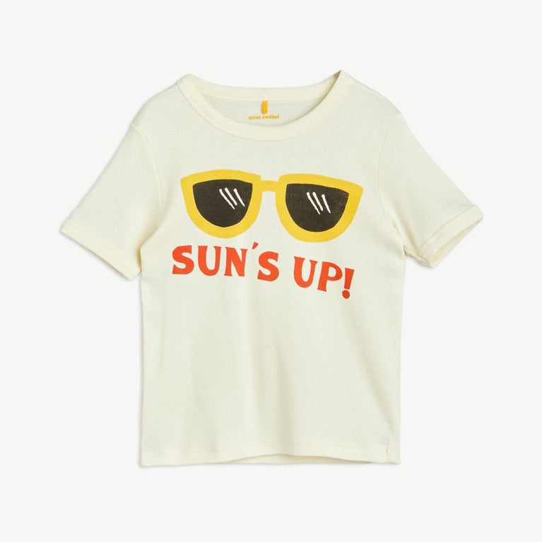 Mini Rodini - Sun's Up T-Shirt aus Bio-Baumwolle in Offwhite - 7-9 Jahre (128/134) - 7332754590388 - littlehipstar.com