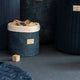 Nobodinoz - Panda Aufbewahrungskorb aus Bio-Baumwoll-Twill - Medium - Gold Stella & Night Blue - 2000000101439 - littlehipstar.com