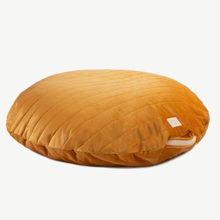 Nobodinoz - Savanna - Sahara Sitzkissen aus Samt - Farniente Yellow - 2000000112435 - littlehipstar.com