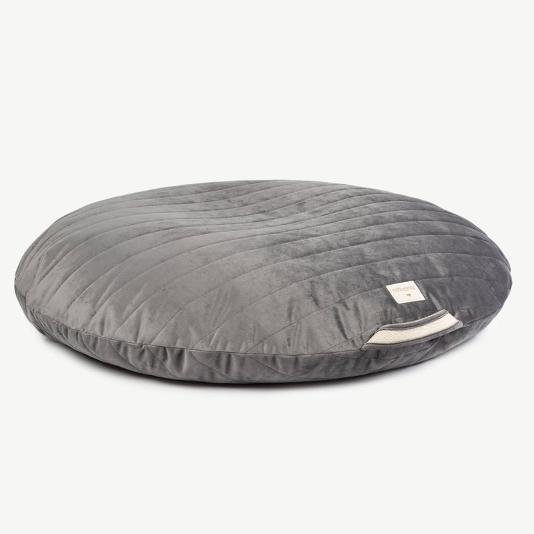 Nobodinoz - Savanna - Sahara Sitzkissen aus Samt - Slate Grey - 8435574920652 - littlehipstar.com