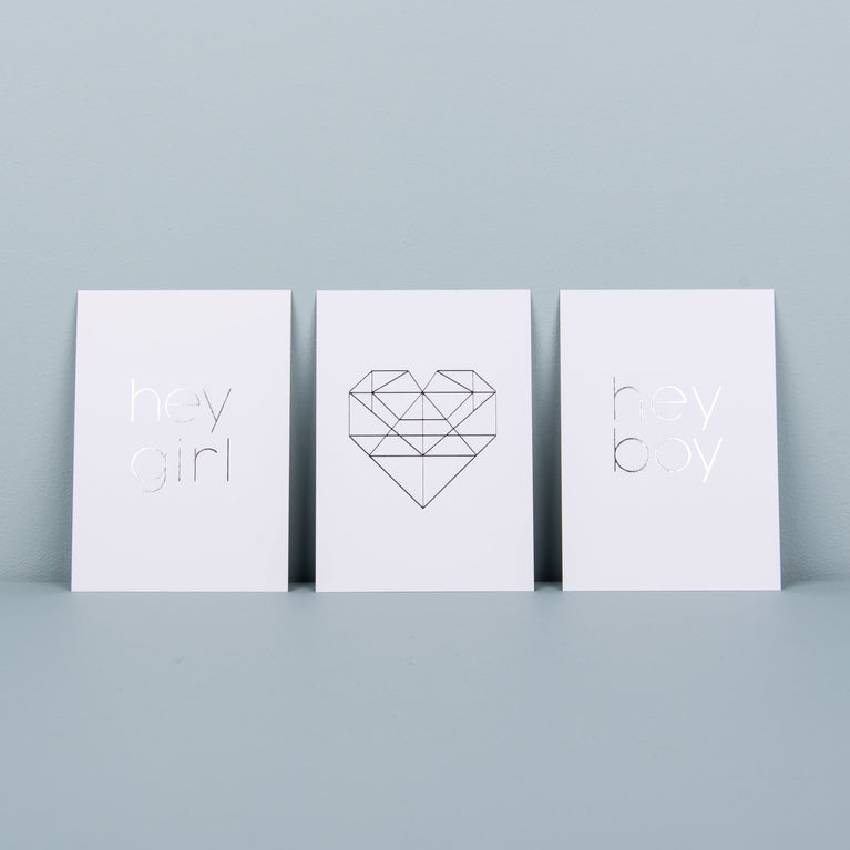 NOKNOK - Postkarten Silver Greetings - 3er-Set - DINA6 - 2612017100260 - littlehipstar.com