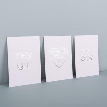 NOKNOK - Postkarten Silver Greetings - 3er-Set - DINA6 - 2612017100260 - littlehipstar.com