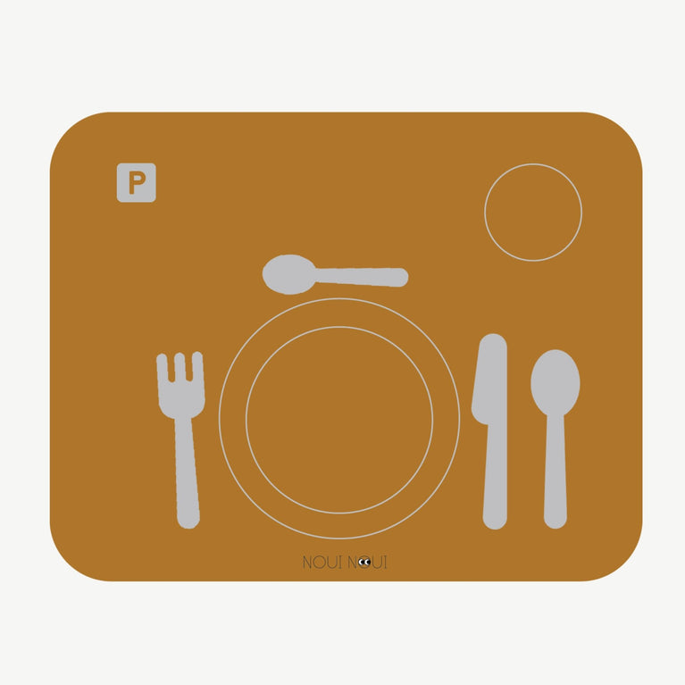 Noui Noui - Learning Tischset aus Vinyl - Tischdecken lernen - Senfgelb - 4260686890432 - littlehipstar.com
