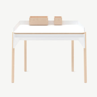Brooklyn Schreibtisch aus Holz in Weiß/Birke - (B)110 x (H)81 x (T)63,5 cm