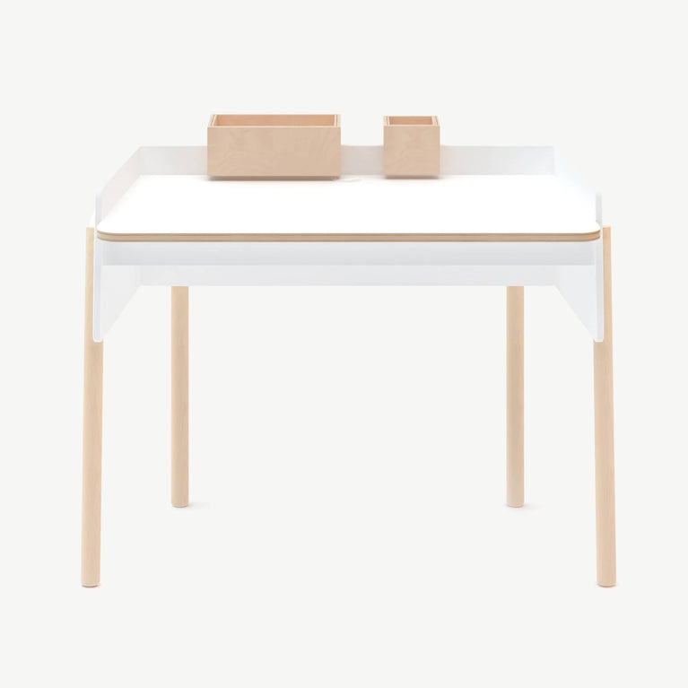 Brooklyn Schreibtisch aus Holz in Weiß/Birke - (B)110 x (H)81 x (T)63,5 cm