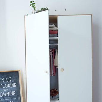 Classic - Merlin Kleiderschrank aus Holz - (B)94 x (H)168 x (T)50 cm