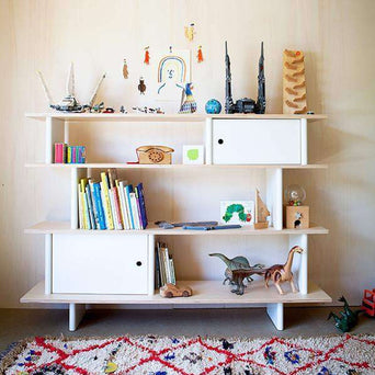 Oeuf - Mini Library Bücherregal aus Holz - (B)150 x (H)106,5 x (T)35,5 cm - Birke - 876051000715 - littlehipstar.com