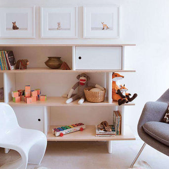 Oeuf - Mini Library Bücherregal aus Holz - (B)150 x (H)106,5 x (T)35,5 cm - Birke - 876051000715 - littlehipstar.com