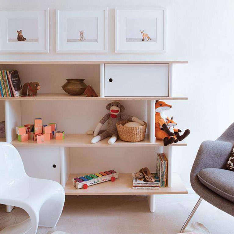 Oeuf - Mini Library Bücherregal aus Holz - (B)150 x (H)106,5 x (T)35,5 cm - Birke - 876051000715 - littlehipstar.com