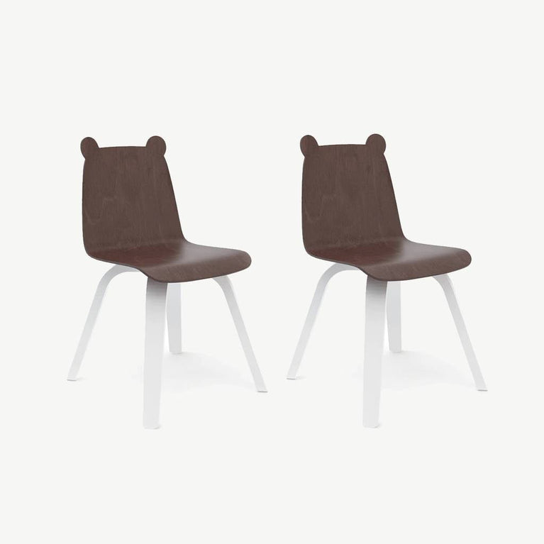Oeuf - Play Bär Kinderstühle aus Holz - 2er-Set - (B)33 x (H)61 x (T)25,5 cm - Walnuss - 876051001996 - littlehipstar.com