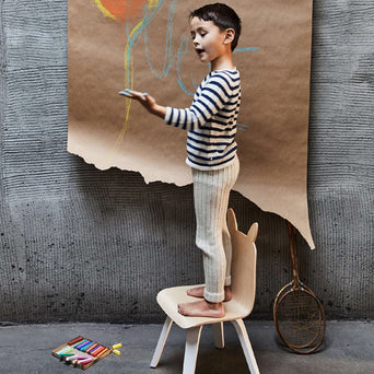 Oeuf - Play Hase Kinderstühle aus Holz - 2er-Set - (B)33 x (H)61 x (T)25,5 cm - Birke - 876051002009 - littlehipstar.com