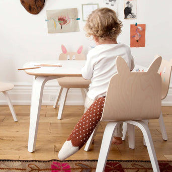 Oeuf - Play Hase Kinderstühle aus Holz - 2er-Set - (B)33 x (H)61 x (T)25,5 cm - Birke - 876051002009 - littlehipstar.com