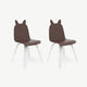 Oeuf - Play Hase Kinderstühle aus Holz - 2er-Set - (B)33 x (H)61 x (T)25,5 cm - Walnuss - 876051002016 - littlehipstar.com