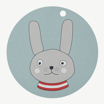 OYOY - Hase Tischset aus Silikon in Mint - 5712195008642 - littlehipstar.com