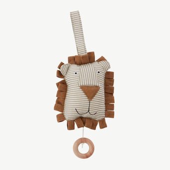OYOY - Lobo Löwe Spieluhr aus Bio-Baumwolle in Caramel - 5712195036980 - littlehipstar.com