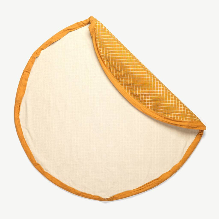Play & Go - 2-in-1 Aufbewahrungsbeutel - Grid - Mustard Chai Tea - 4897095301541 - littlehipstar.com
