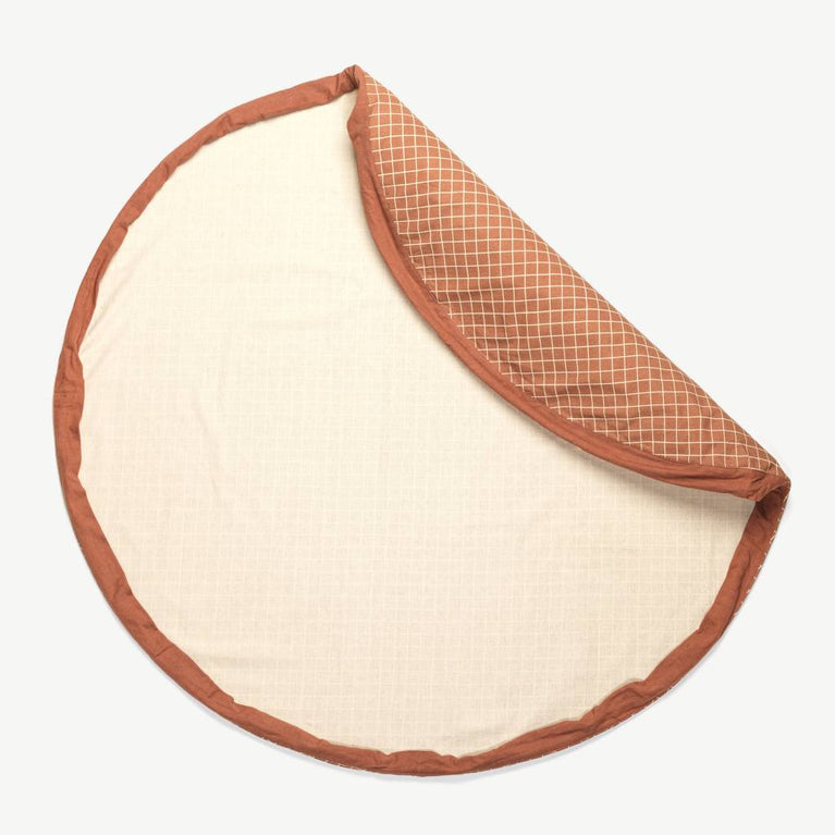Play & Go - 2-in-1 Aufbewahrungsbeutel - Grid - Tawny Brown - 4897095301558 - littlehipstar.com