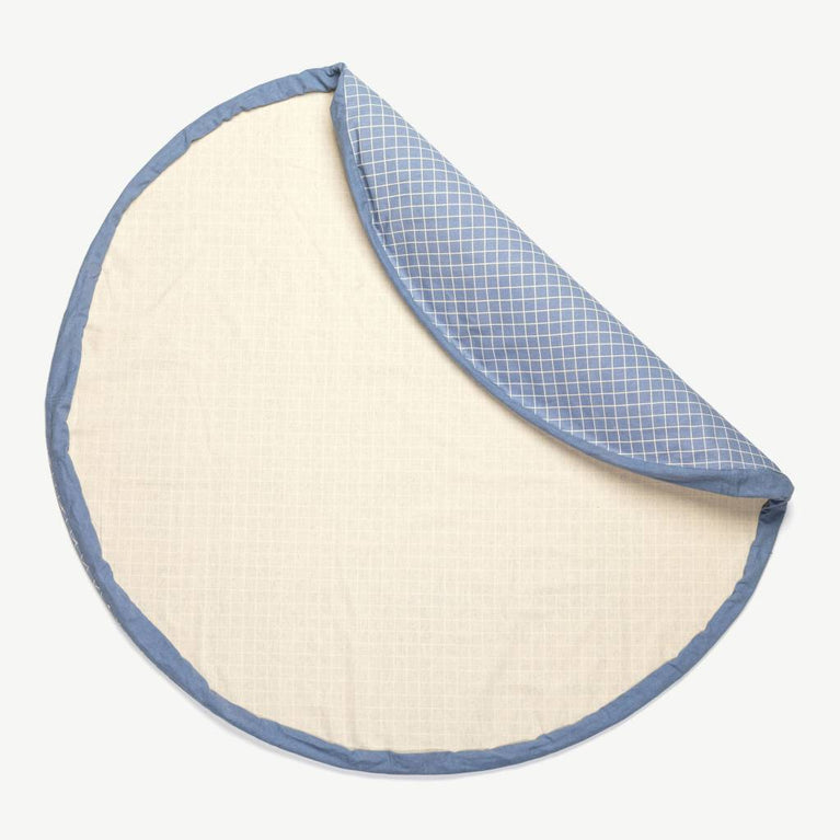 Play & Go - 2-in-1 Aufbewahrungsbeutel - Grid - Dusty Blue - 4897095301565 - littlehipstar.com