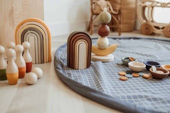 Play & Go - 2-in-1 Aufbewahrungsbeutel - Grid - Dusty Blue - 4897095301565 - littlehipstar.com