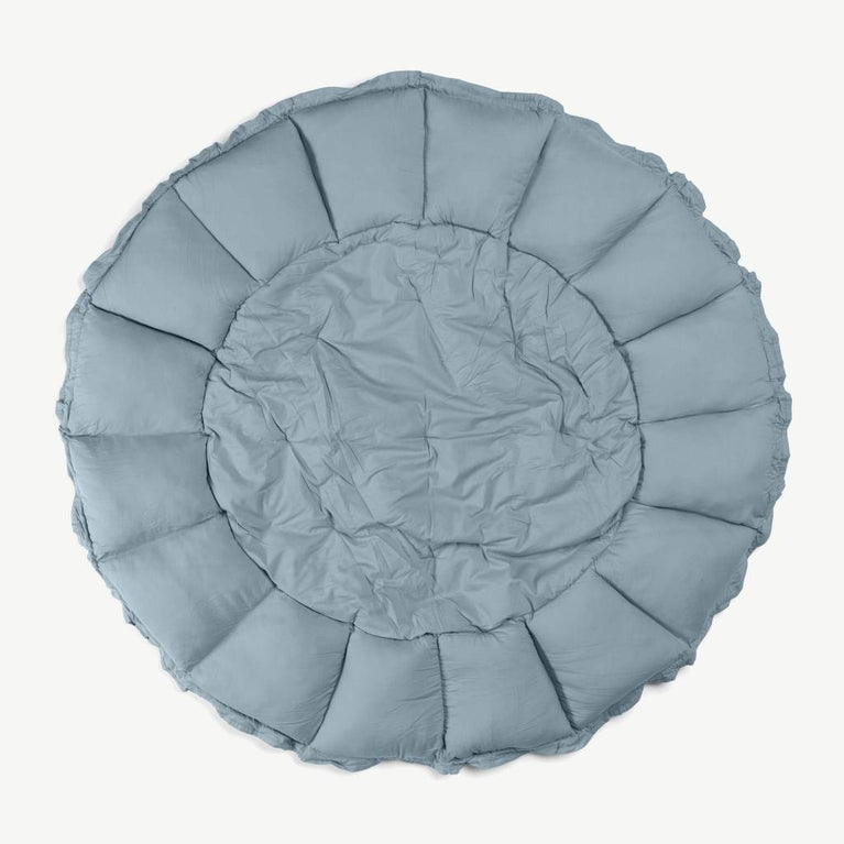 Play & Go - 3-in-1 Bloom Spielmatte Babynest aus Bio-Baumwolle - Dusty Blue - 4897095301596 - littlehipstar.com