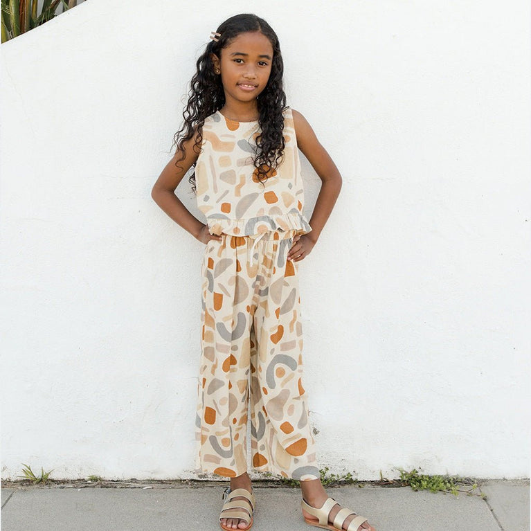 Rylee + Cru - Abstract Top aus Baumwolle in Creme - 4-5 Jahre - 785708434578 - littlehipstar.com