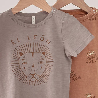 El Len T-Shirt aus Baumwolle in Blau