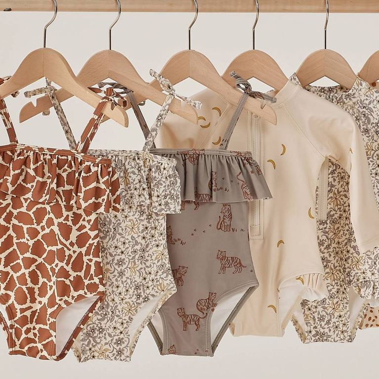 Rylee + Cru - Giraffe Spots Badeanzug in Braun - 12-18 Monate - 785708401952 - littlehipstar.com