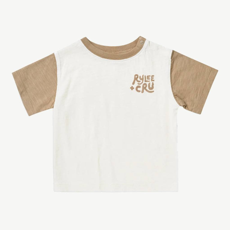 Rylee + Cru - It's all good T-Shirt aus Baumwolle in Creme/Beige - 4-5 Jahre - 785708418745 - littlehipstar.com