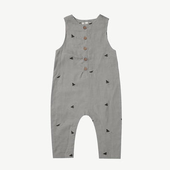 Rylee + Cru - Paper Planes Overall aus Leinen-Viskose-Mix in Grau - 3-6 Monate - 785708438385 - littlehipstar.com