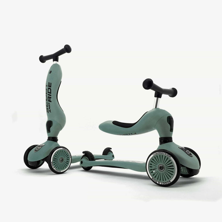 Scoot and Ride - 2in1 Kickboard Highwaykick 1 - Forest - 4897033962698 - littlehipstar.com