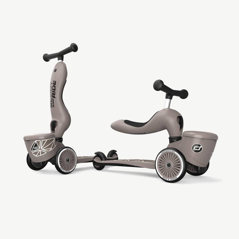 Scoot and Ride - 2in1 Kickboard Highwaykick 1 Lifestyle - Lines - Braun - 4897033966054 - littlehipstar.com