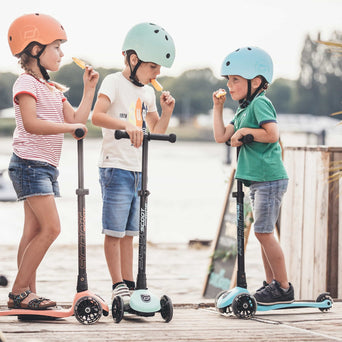 Scoot and Ride - LED-Fahrradhelm Baby - XXS-S - Steel - 4897033963220 - littlehipstar.com