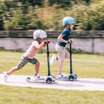 Scoot and Ride - LED-Fahrradhelm Baby - XXS-S - Steel - 4897033963220 - littlehipstar.com