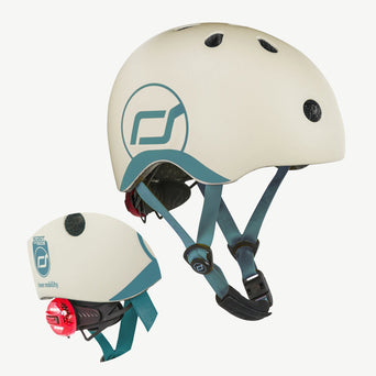 Scoot and Ride - LED-Fahrradhelm Baby - XXS-S - Steel - 4897033963220 - littlehipstar.com