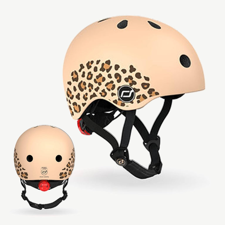Scoot and Ride - LED-Fahrradhelm Baby - XXS-S - Leopard - 4897033965613 - littlehipstar.com