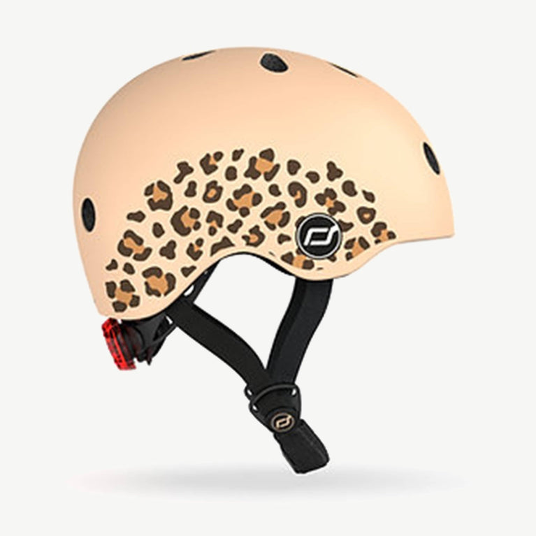 Scoot and Ride - LED-Fahrradhelm Baby - XXS-S - Leopard - 4897033965613 - littlehipstar.com