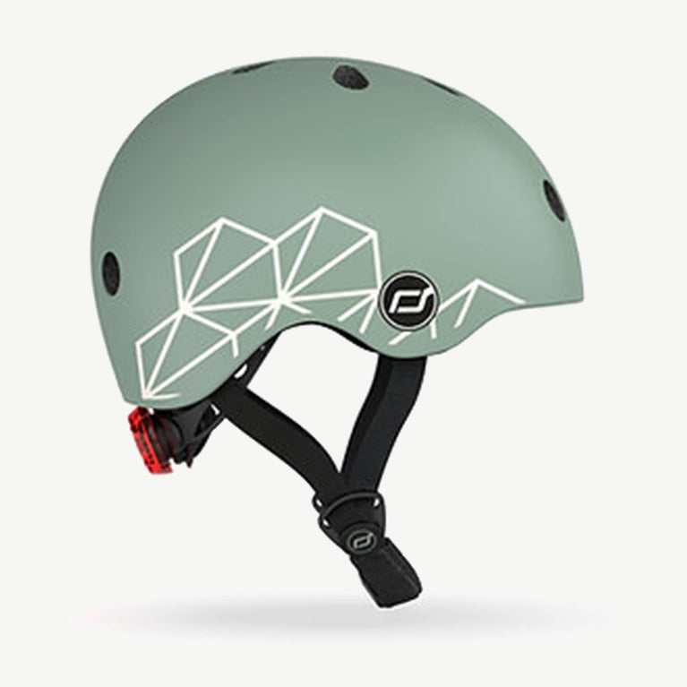 Scoot and Ride - LED-Fahrradhelm Baby - XXS-S - Lines - Grün - 4897033965620 - littlehipstar.com