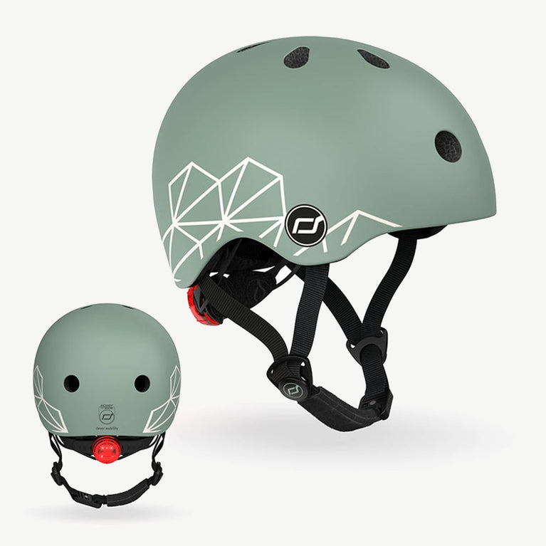 Scoot and Ride - LED-Fahrradhelm Baby - XXS-S - Lines - Grün - 4897033965620 - littlehipstar.com