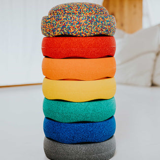 Stapelstein - Limited Grey Edition: Stapelstein Confetti Rainbow - 7er-Set Stapelstein_Set_6 - 4260607082236 - littlehipstar.com