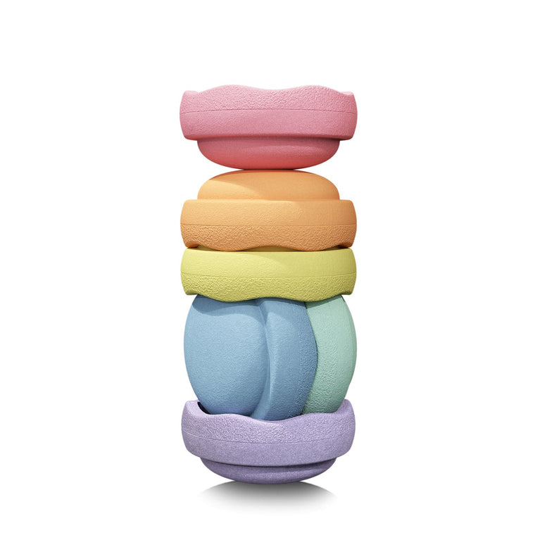 Stapelstein - Stapelstein Rainbow Pastel - 6er-Set NEW - 4260607084803 - littlehipstar.com