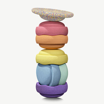 Stapelstein - Stapelstein Rainbow Pastel Bundle 6+1 - 4260607083639 - littlehipstar.com
