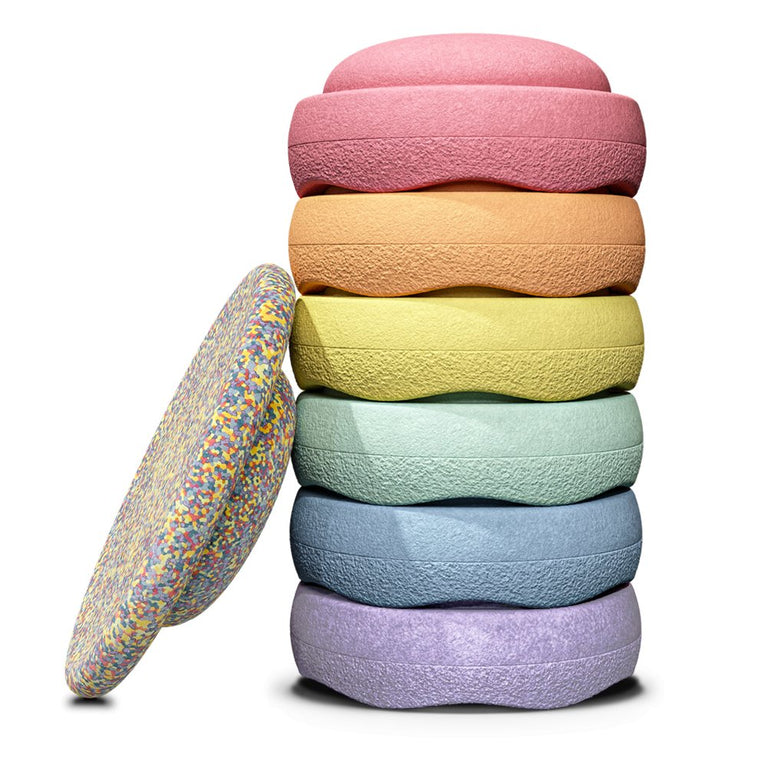 Stapelstein - Stapelstein Rainbow Pastel Bundle 6+1 NEW - 4260607084834 - littlehipstar.com