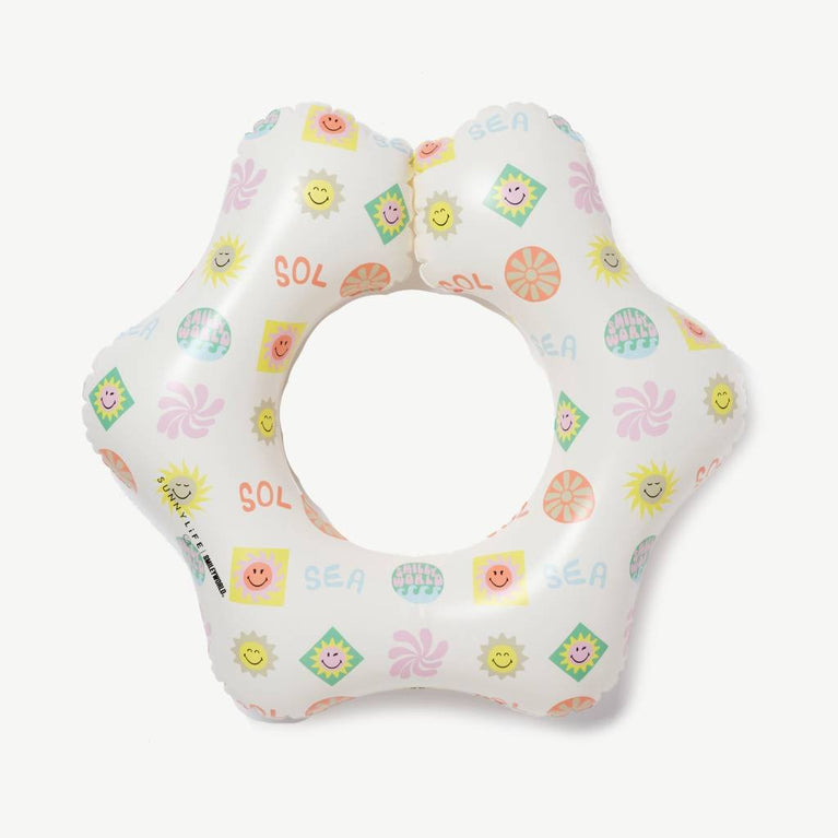 Sunnylife - Kiddy Schwimmring Smiley World Sol Sea - 9339296063064 - littlehipstar.com