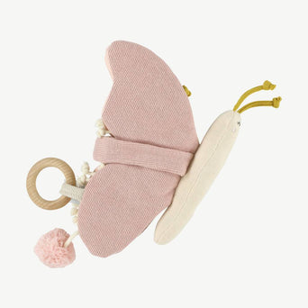 Trixie - Activity Spielzeug Fühlbuch Schmetterling aus Bio-Baumwolle in Rosa - 5400858227102 - littlehipstar.com